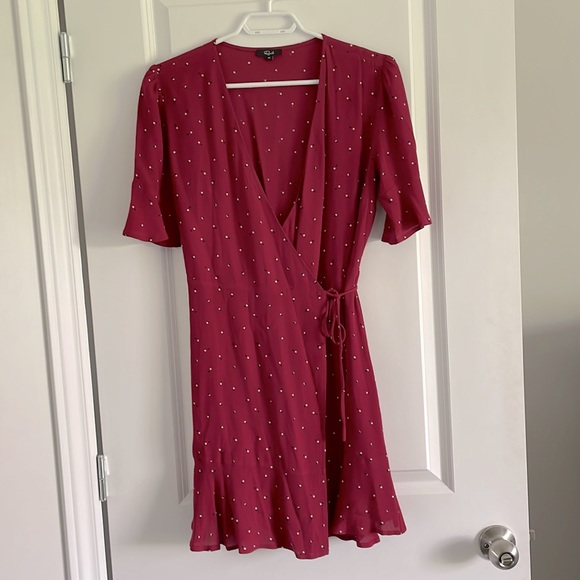 Rails Aime Polkadot Mini Wrap Dress, Red, Size XS, NWOT - Picture 2 of 3